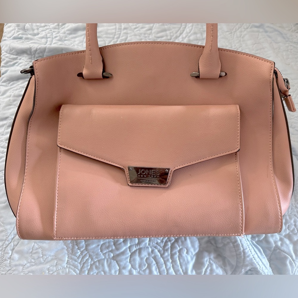 Dusky pink Jones New York purse. Large with many pockets.